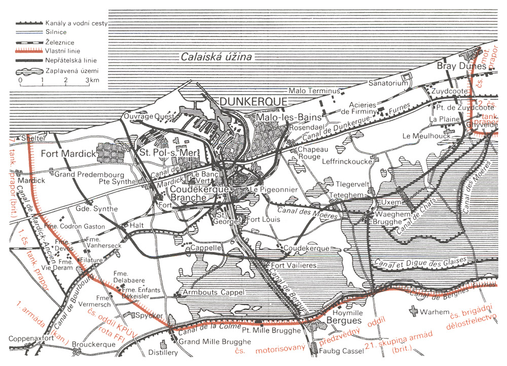 Situace u Dunkerque 1944 Situace u Dunkerque 1944